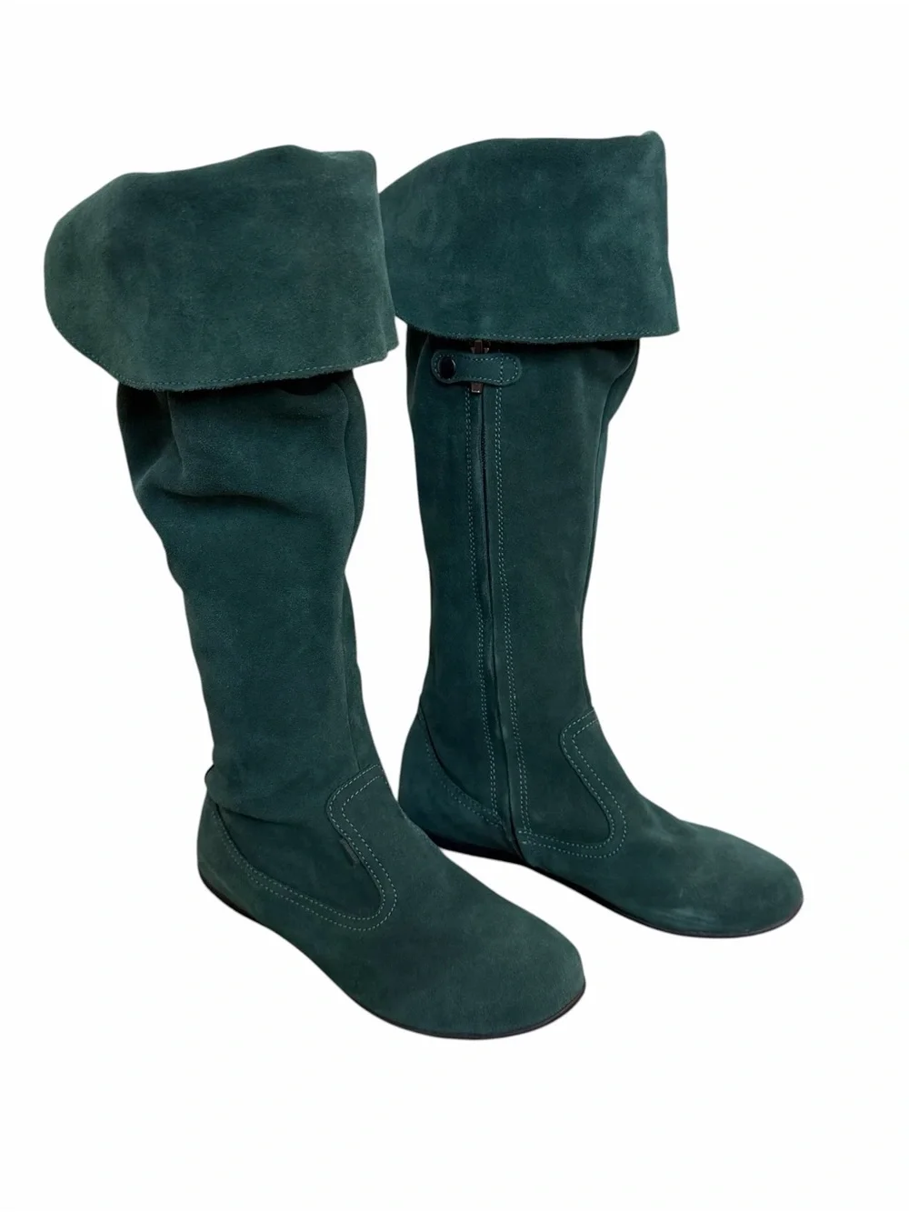 Primigi Emerald Green Suede Slouchy Over-the-Knee Boho Festive Girls Boots EU 35